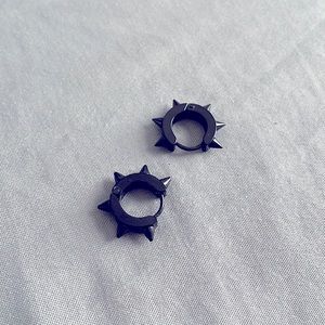 Black stud earrings